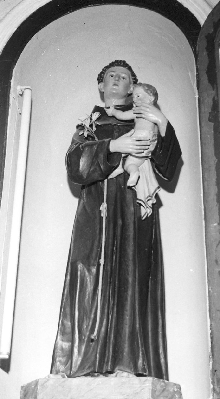 Sant'Antonio da Padova con il bambino (scultura, opera isolata) - bottega Italia meridionale (fine/inizio secc. XIX/ XX)
