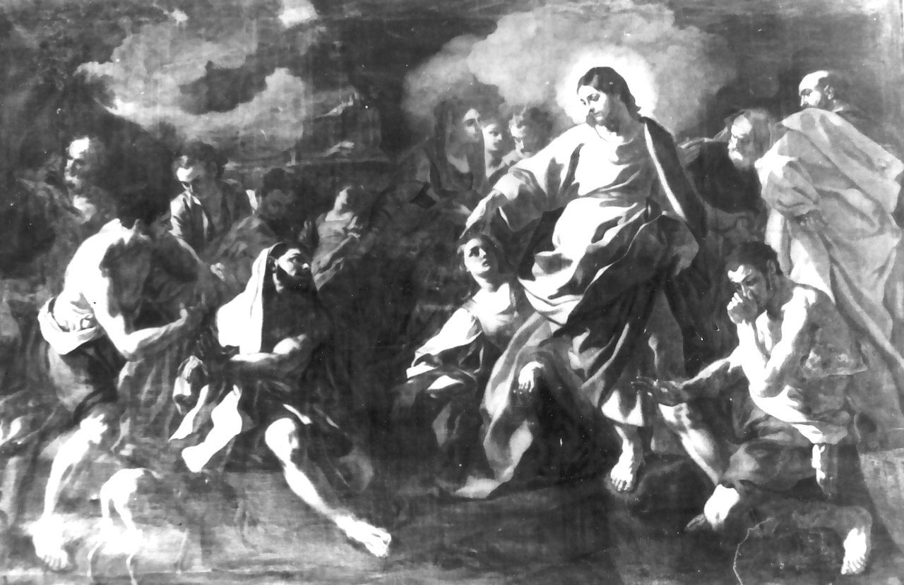 resurrezione di Lazzaro (dipinto) di Solimena Francesco (attribuito) (fine/inizio secc. XVII/ XVIII)