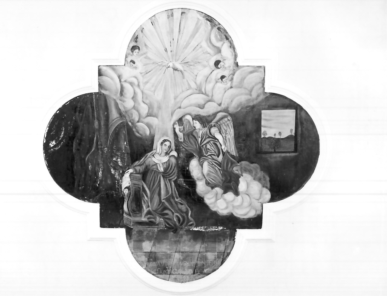 Annunciazione (dipinto, opera isolata) di Gallo Domenico (sec. XX)