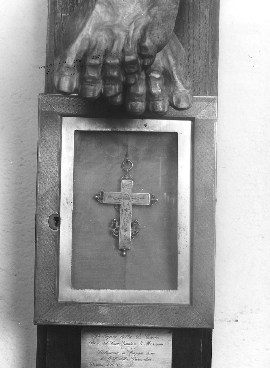 reliquiario - a croce, opera isolata - bottega Italia meridionale (sec. XIX)