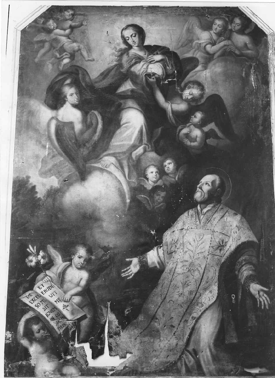 Madonna in gloria con San Filippo (dipinto, opera isolata) - ambito messinese (sec. XVIII)