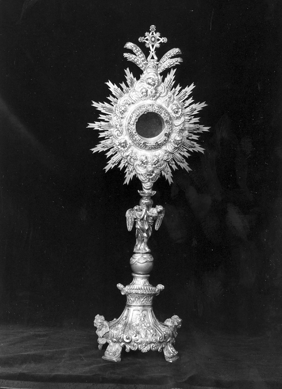 ostensorio - a raggiera, opera isolata - bottega napoletana (sec. XIX)