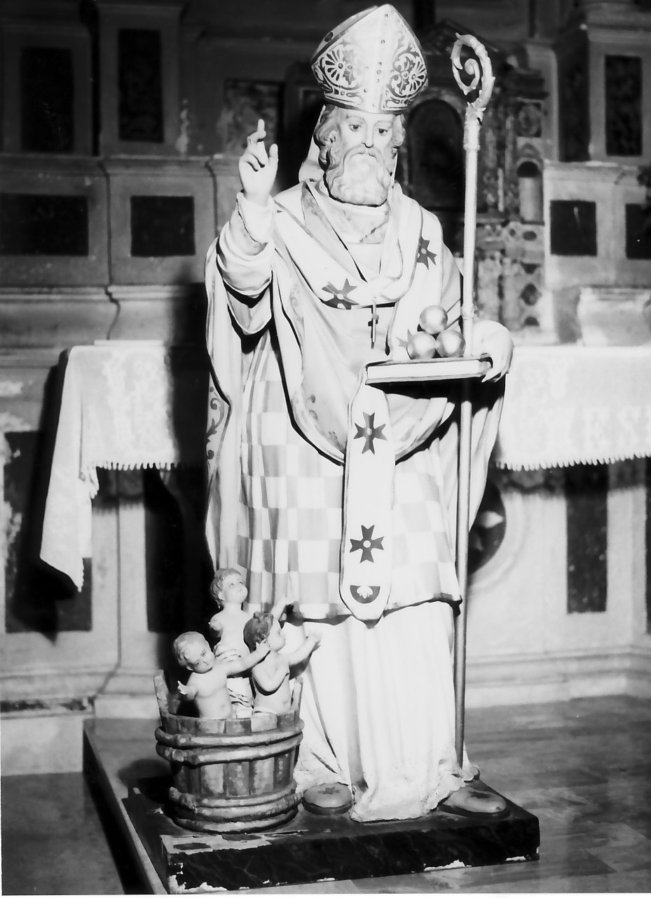 San Nicola di Bari (statua, opera isolata) - bottega Italia meridionale (fine sec. XIX)