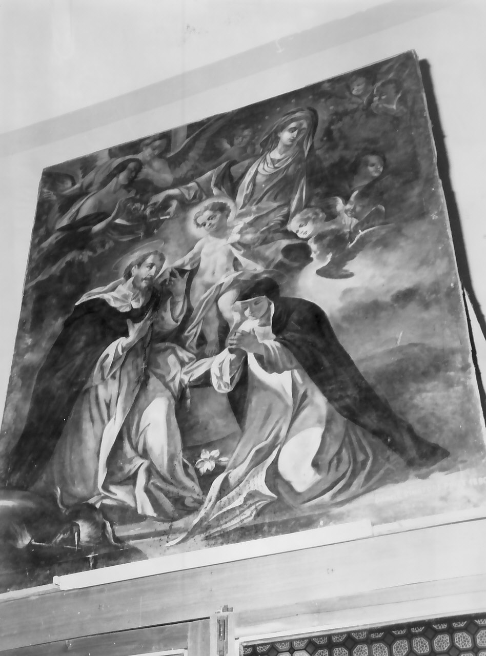 Madonna con Bambino e Santi (dipinto) di Zimatore Carmelo (sec. XIX)