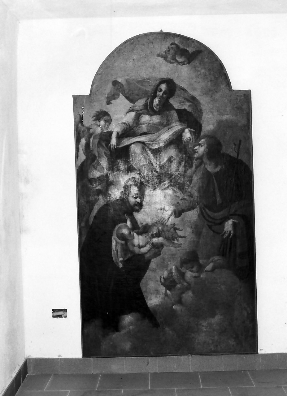 Madonna delle Grazie, Madonna con personaggi che implorano il suo aiuto (dipinto) di Rubino Giulio (sec. XVIII)