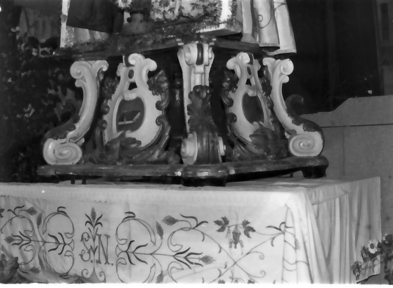 portantina - bottega calabrese (fine/inizio secc. XVIII/ XIX)