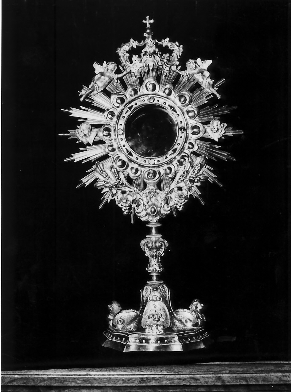 ostensorio - a raggiera - bottega Italia meridionale (sec. XIX)