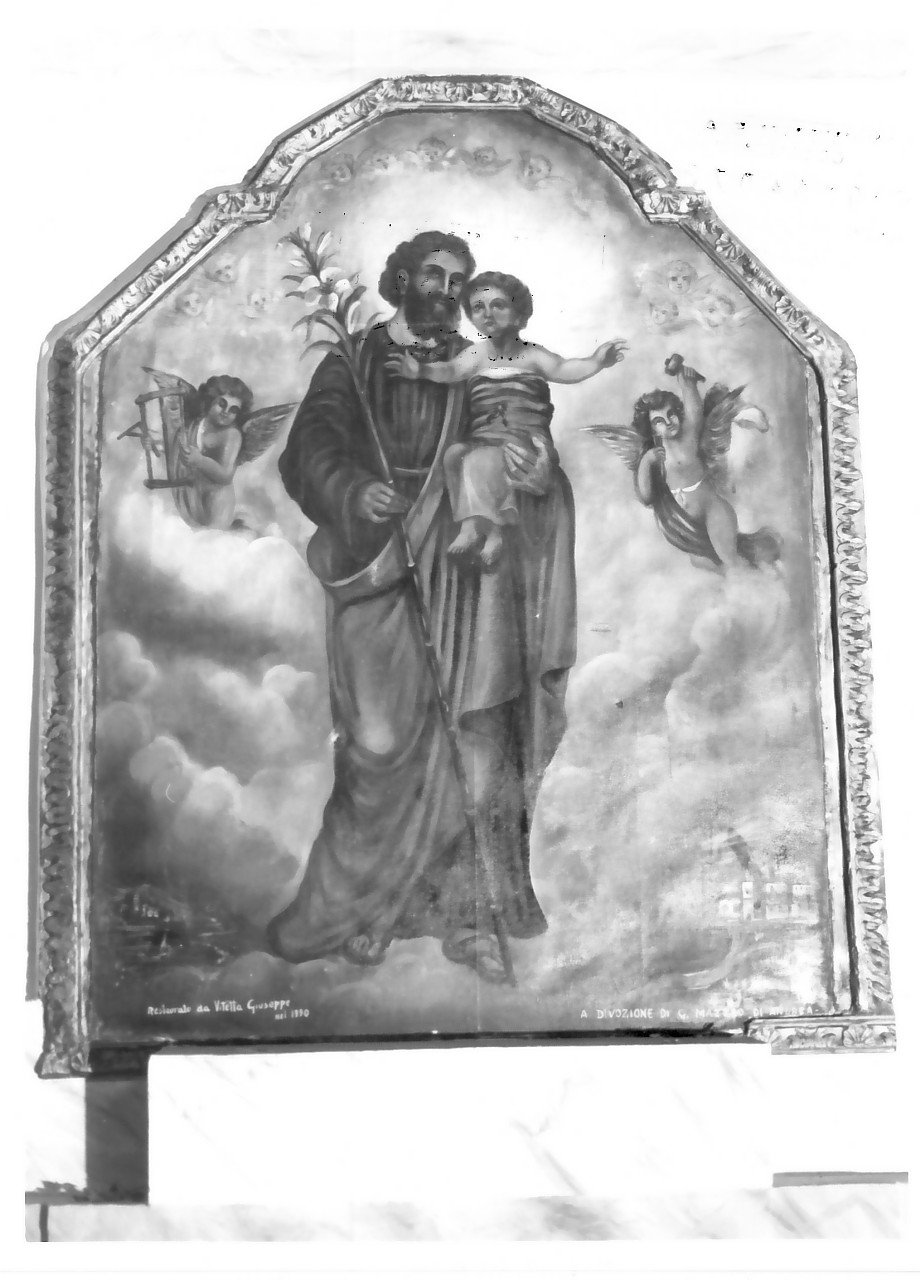 San Giuseppe e Gesù Bambino (dipinto, opera isolata) - ambito calabrese (sec. XX)