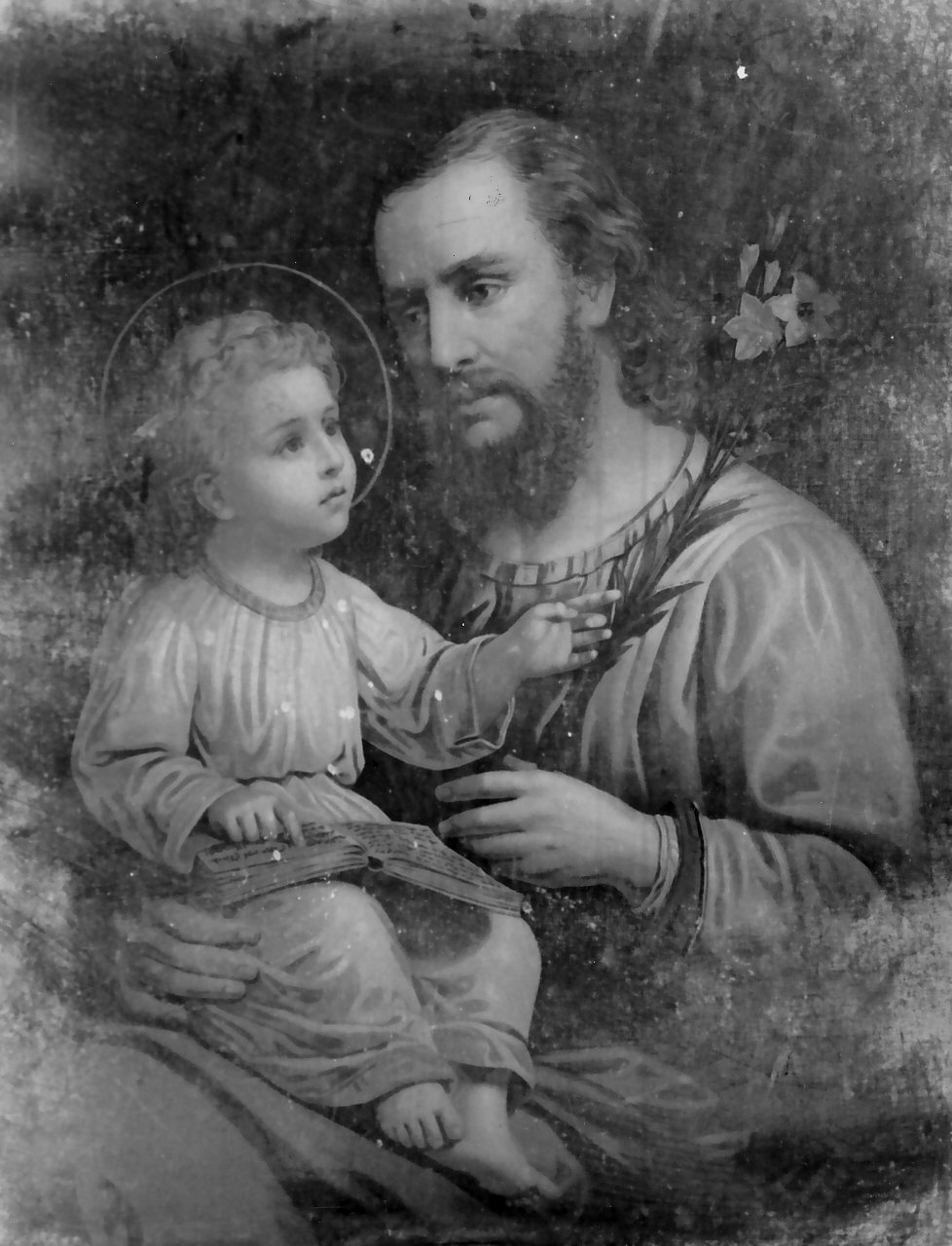 San Giuseppe e Gesù Bambino (dipinto, opera isolata) - ambito Italia meridionale (sec. XIX)