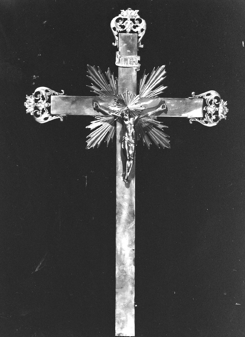 croce processionale, opera isolata - bottega Italia meridionale (fine sec. XIX)