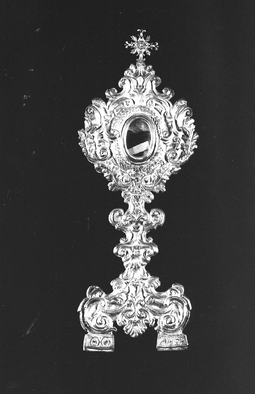 reliquiario-ostensorio, opera isolata - bottega Italia meridionale (sec. XVIII)