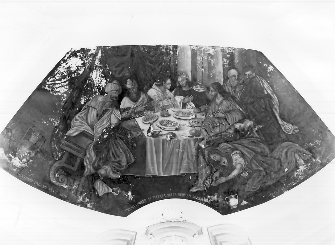 cena in casa del Fariseo (dipinto, opera isolata) di Pagano Antonio (sec. XIX)