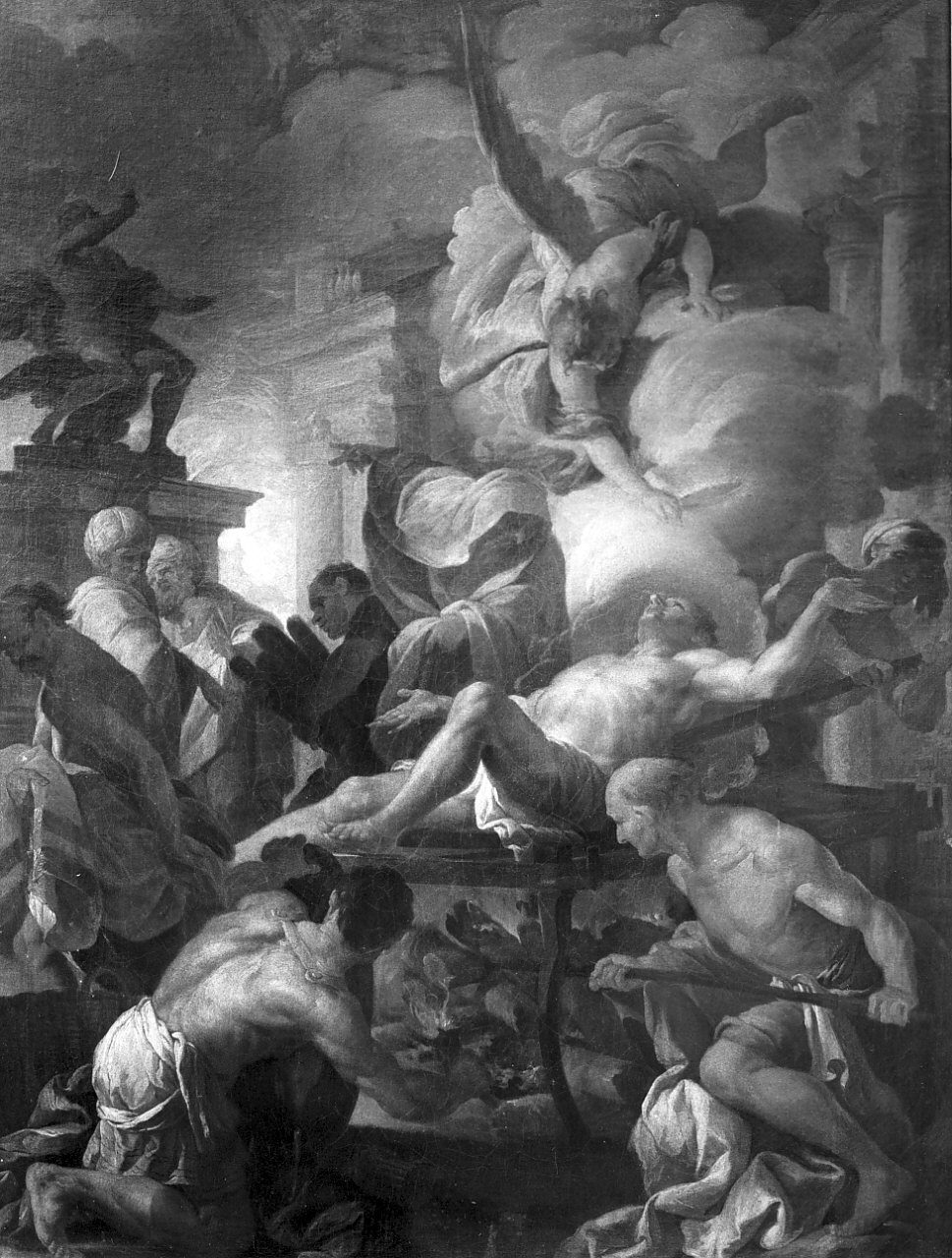 Martirio di San Lorenzo, martirio di San Lorenzo (dipinto, opera isolata) di Cannizzaro Vincenzo (seconda metà sec. XVIII)