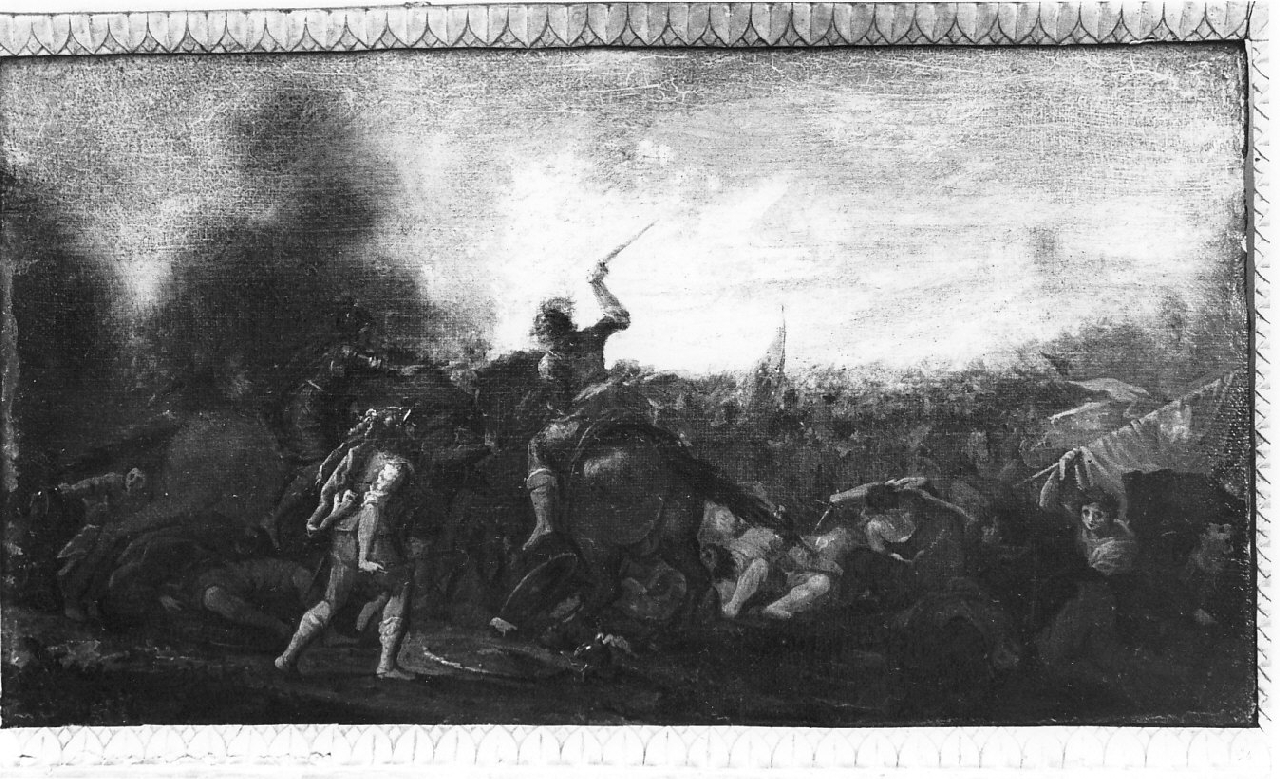 scena di battaglia (dipinto, opera isolata) di Spolverini Ilario (fine/inizio secc. XVII/ XVIII)