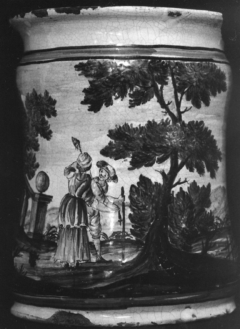 paesaggio (alberello, opera isolata) - bottega abruzzese (sec. XVIII)