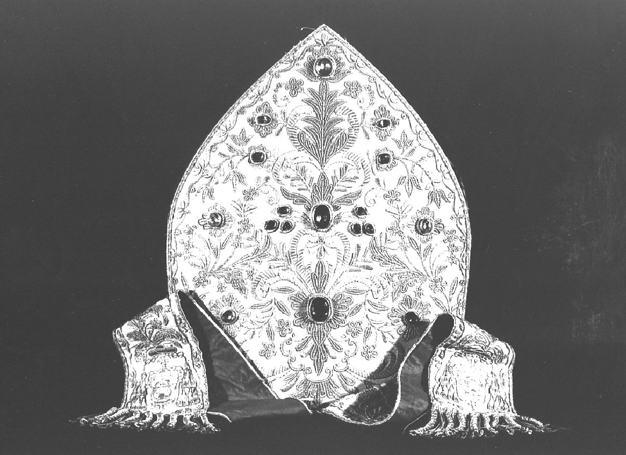 mitria, opera isolata - manifattura napoletana (sec. XIX)