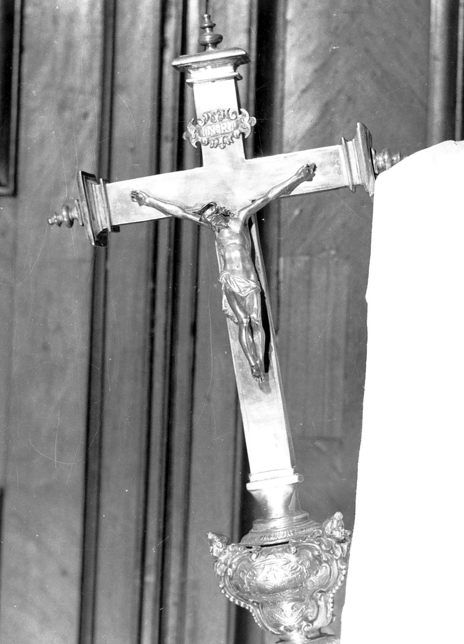 croce processionale, opera isolata - bottega Italia meridionale (sec. XVII)