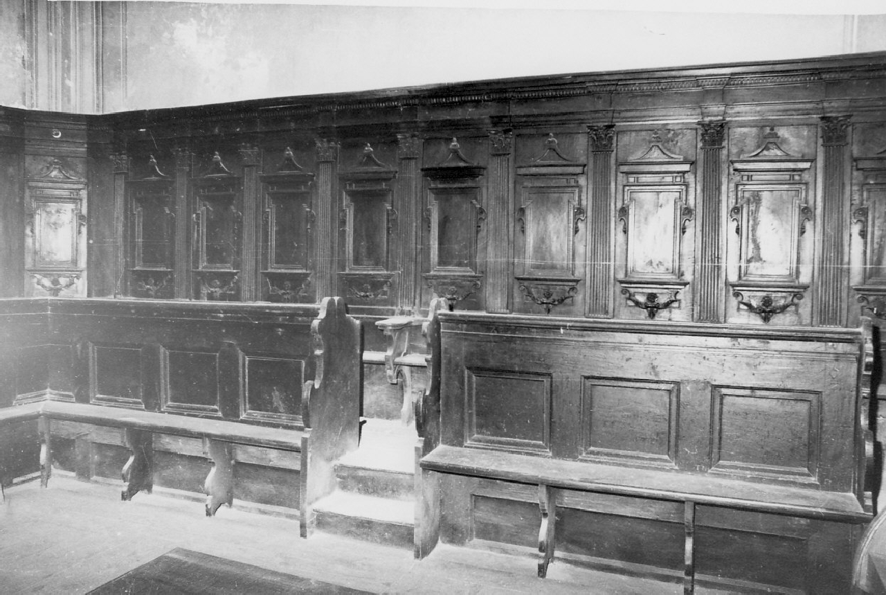 stalli del coro, serie - bottega calabrese (sec. XVII)