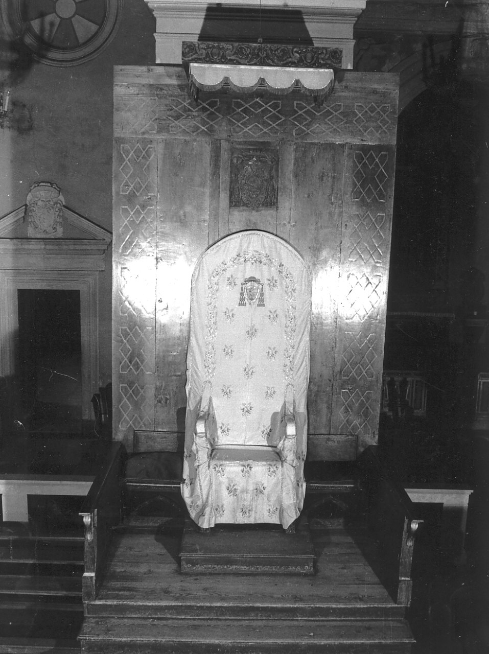 copertura della cattedra pontificale, opera isolata - manifattura Italia meridionale (sec. XIX)