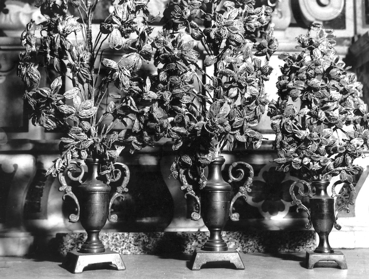 vaso d'altare, serie - bottega calabrese (sec. XIX)