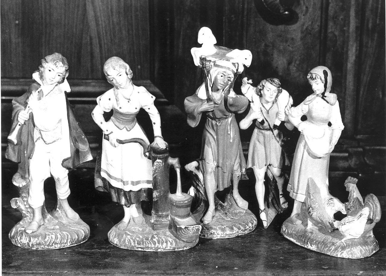 pastore (presepio, elemento d'insieme) - bottega calabrese (prima metà sec. XX)