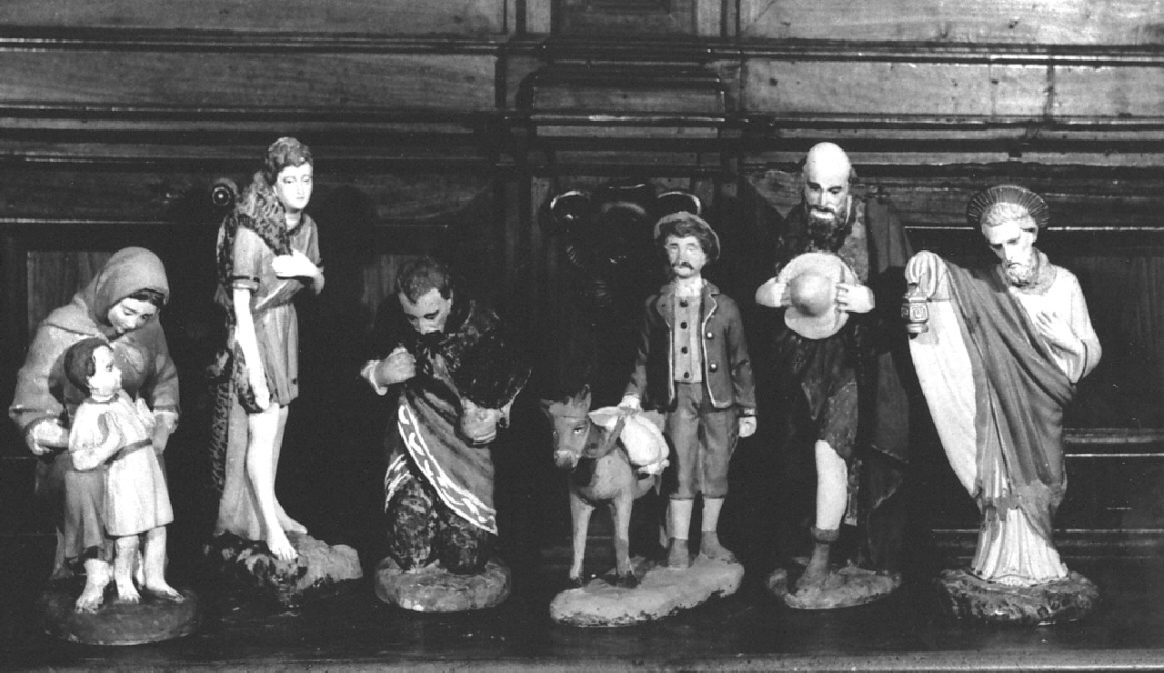 pastore (presepio, elemento d'insieme) - bottega calabrese (fine sec. XIX)