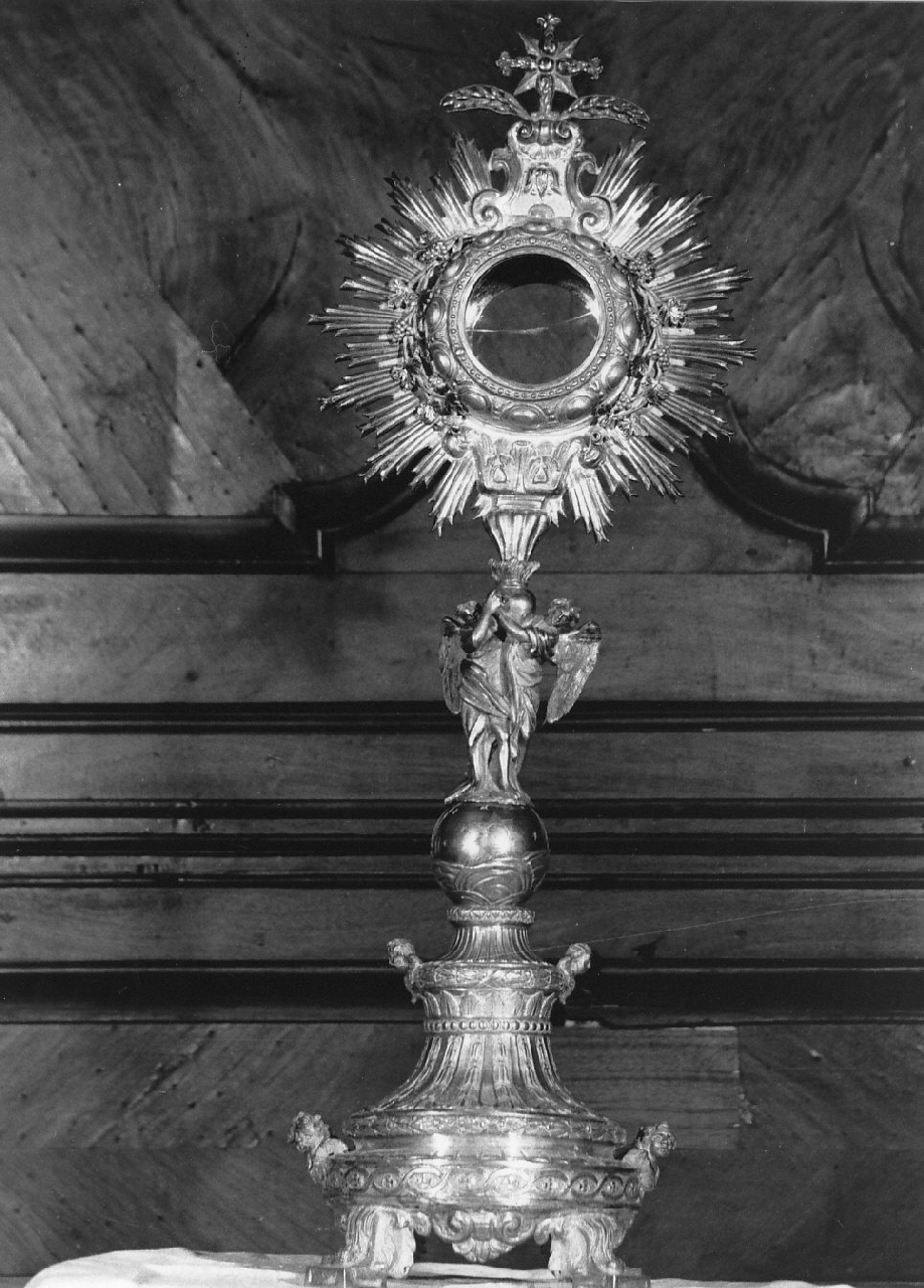 ostensorio - a raggiera, opera isolata di Scognamiglio Romualdo (secondo quarto sec. XIX)