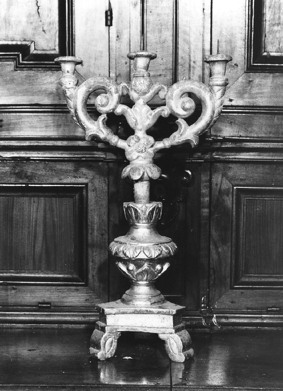 candelabro, opera isolata - bottega calabrese (sec. XVIII)