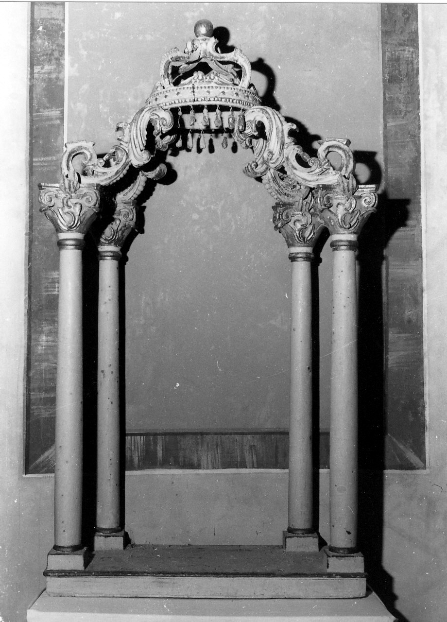 tronetto per esposizione eucaristica, elemento d'insieme - bottega calabrese (sec. XVIII)