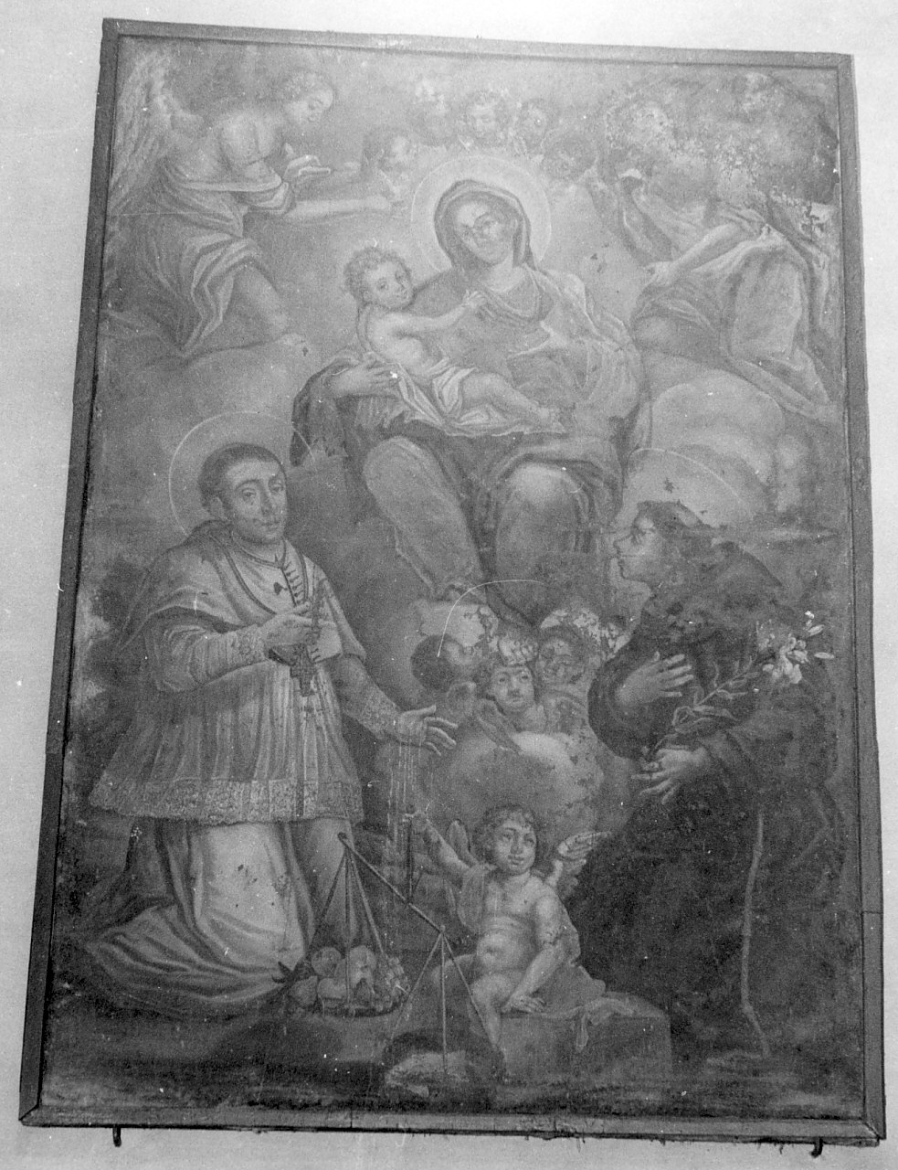 Madonna in gloria e Santi (dipinto, opera isolata) - ambito calabrese (sec. XVIII)