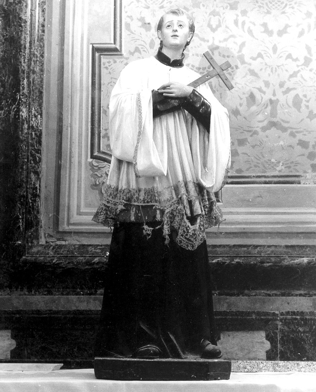 San Luigi Gonzaga (statua, opera isolata) - bottega Italia meridionale (sec. XIX)