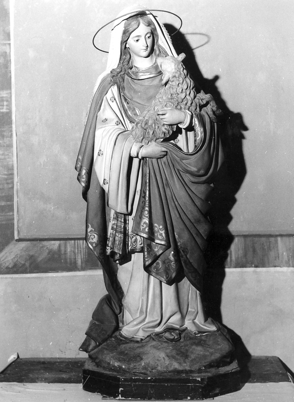 Sant'Agnese (statua, opera isolata) - bottega Italia meridionale (sec. XIX)