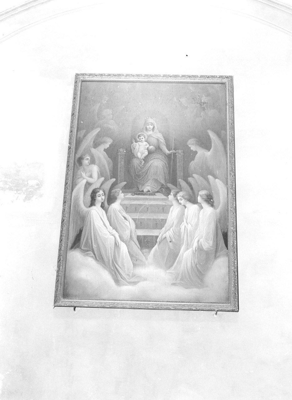 Madonna in trono (dipinto, opera isolata) - ambito Italia meridionale (sec. XIX)