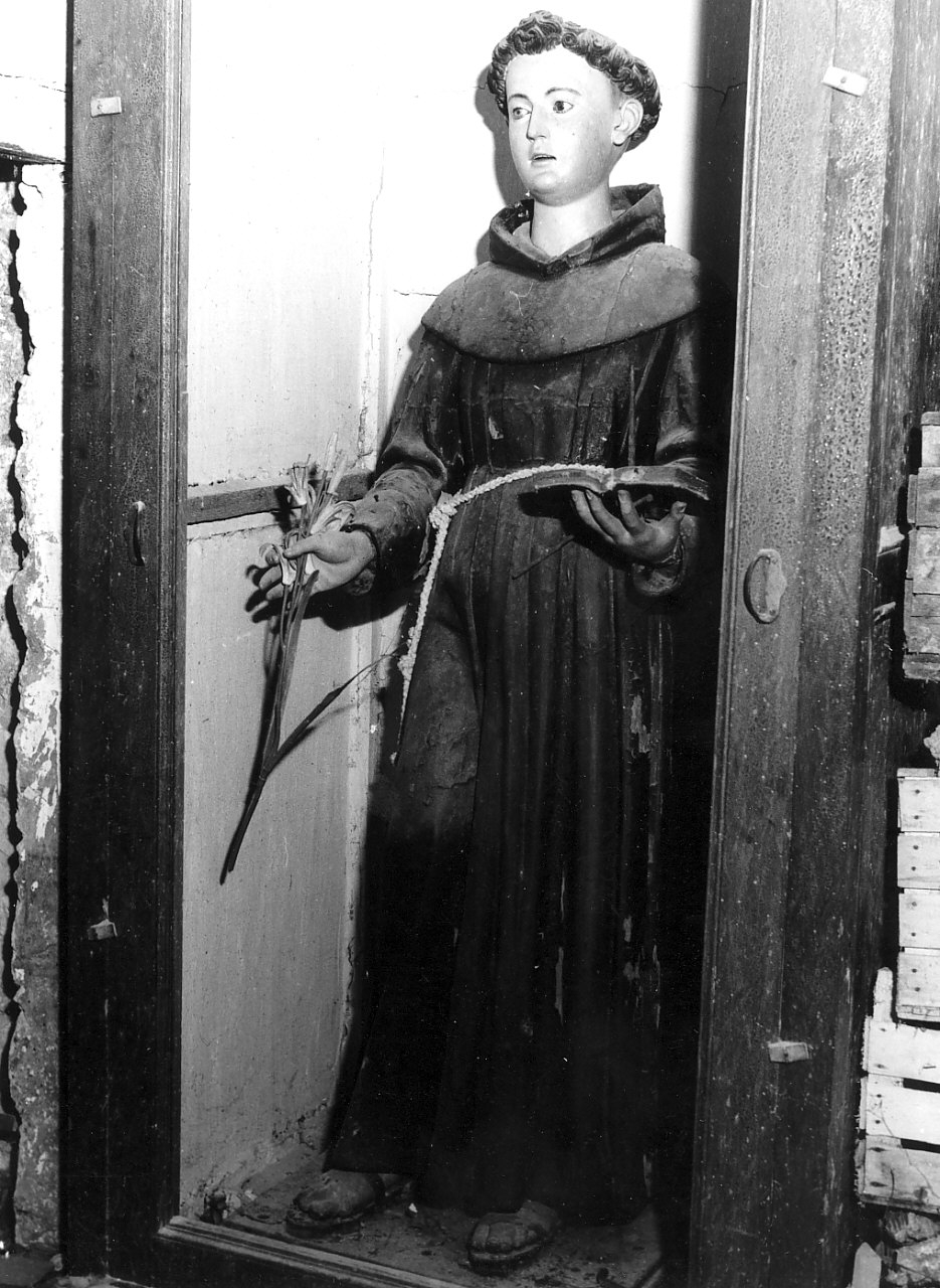 Sant'Antonio da Padova (statua, opera isolata) - bottega calabrese (fine/inizio secc. XVIII/ XIX)