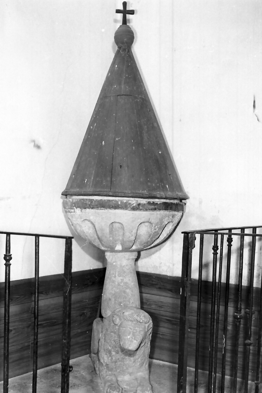 fonte battesimale, opera isolata - bottega Italia meridionale (sec. XVII)