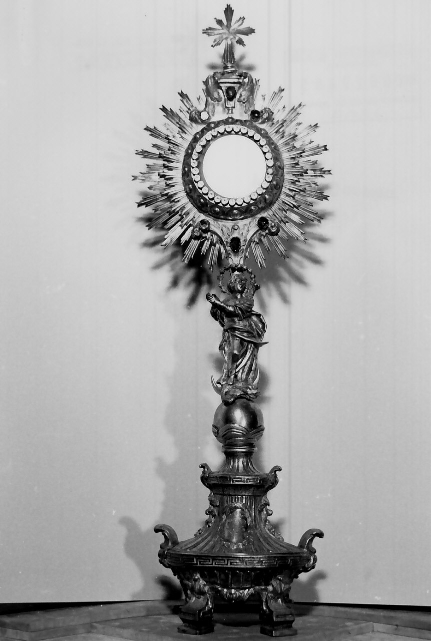 ostensorio - a raggiera, opera isolata - bottega Italia meridionale (prima metà sec. XIX)