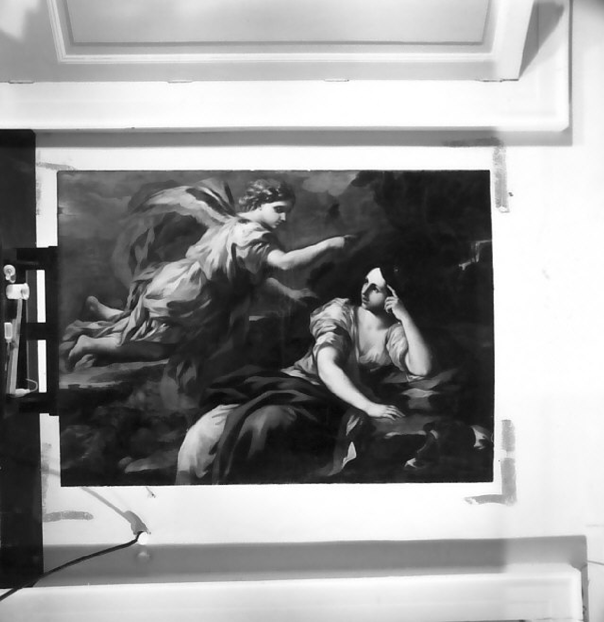 Agar nel deserto è persuasa dall'angelo a tornare indietro (dipinto, opera isolata) di Solimena Francesco (sec. XVIII)