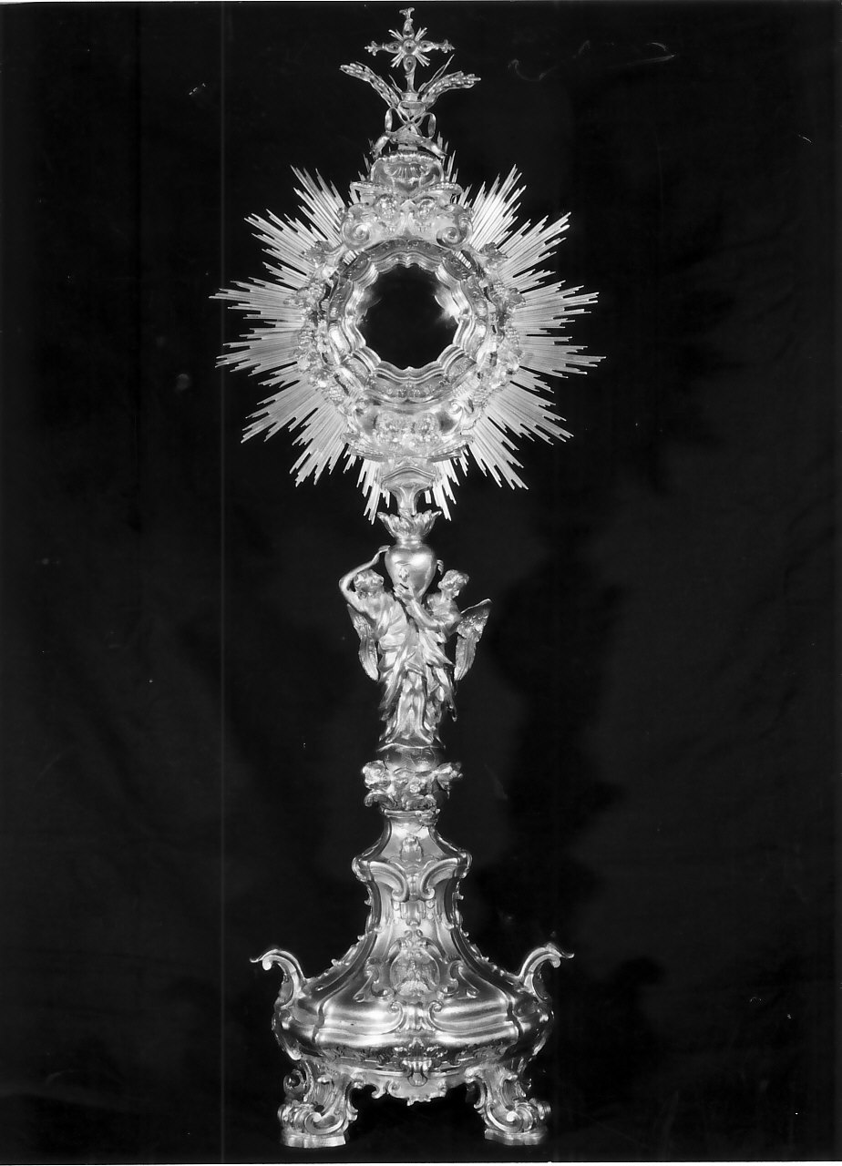 ostensorio - a raggiera, opera isolata - bottega napoletana (sec. XVIII)