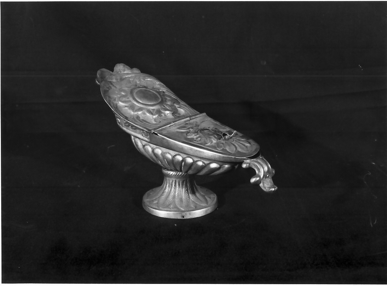 navicella portaincenso, opera isolata - bottega napoletana (metà sec. XIX)