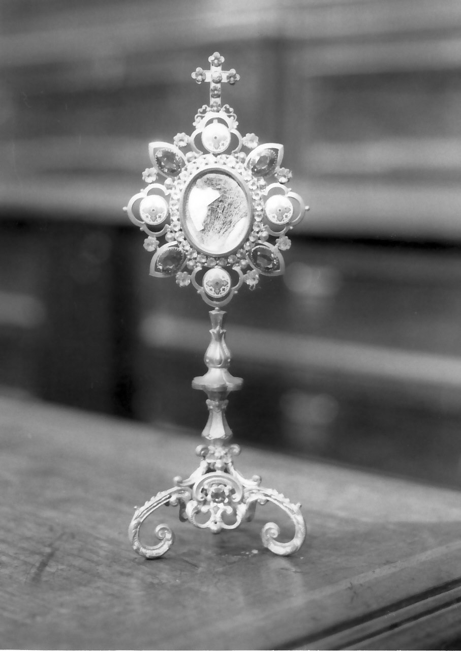 reliquiario, opera isolata - bottega serrese (sec. XIX)