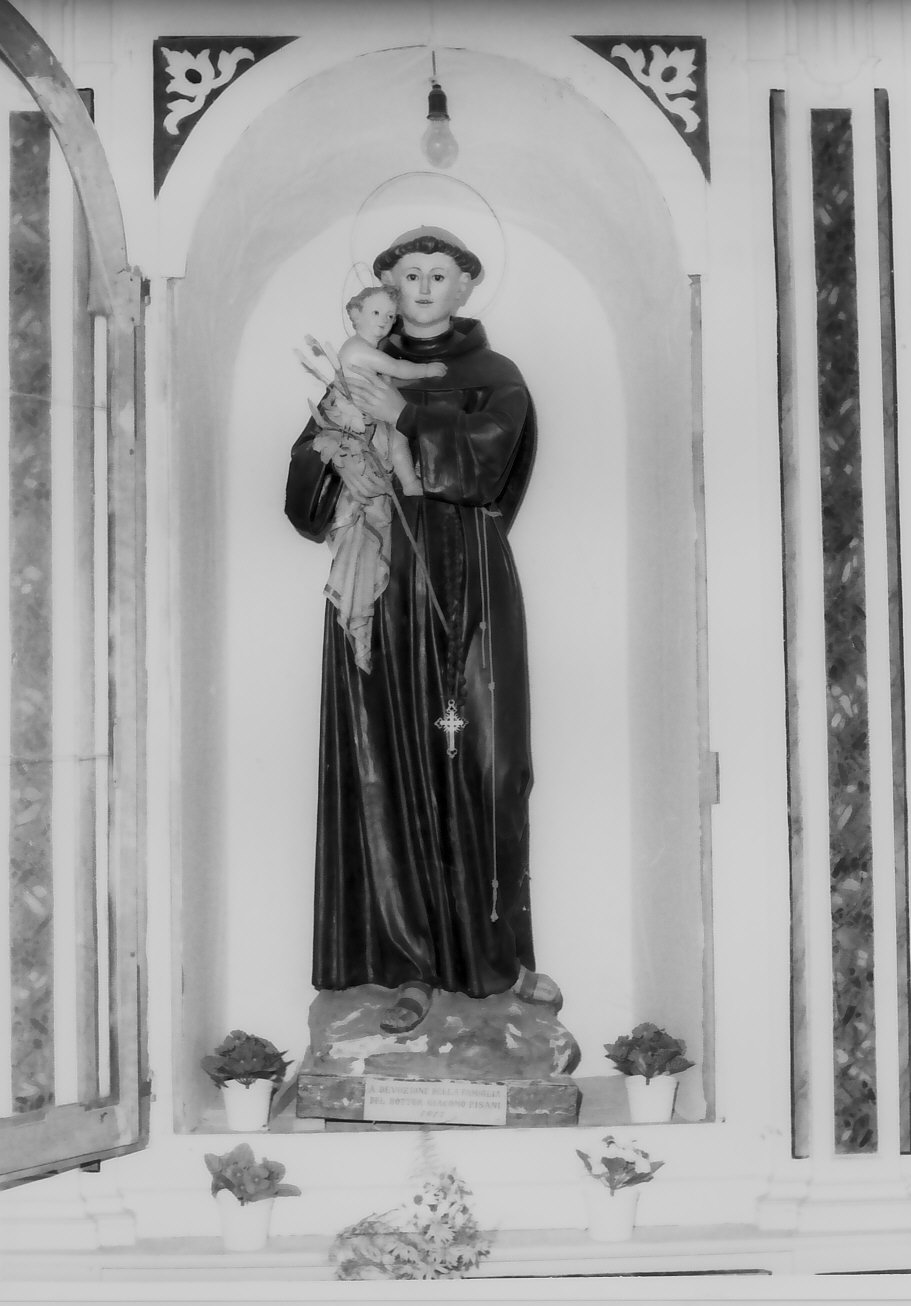 Sant'Antonio da Padova (statua, opera isolata) - bottega serrese (sec. XX)