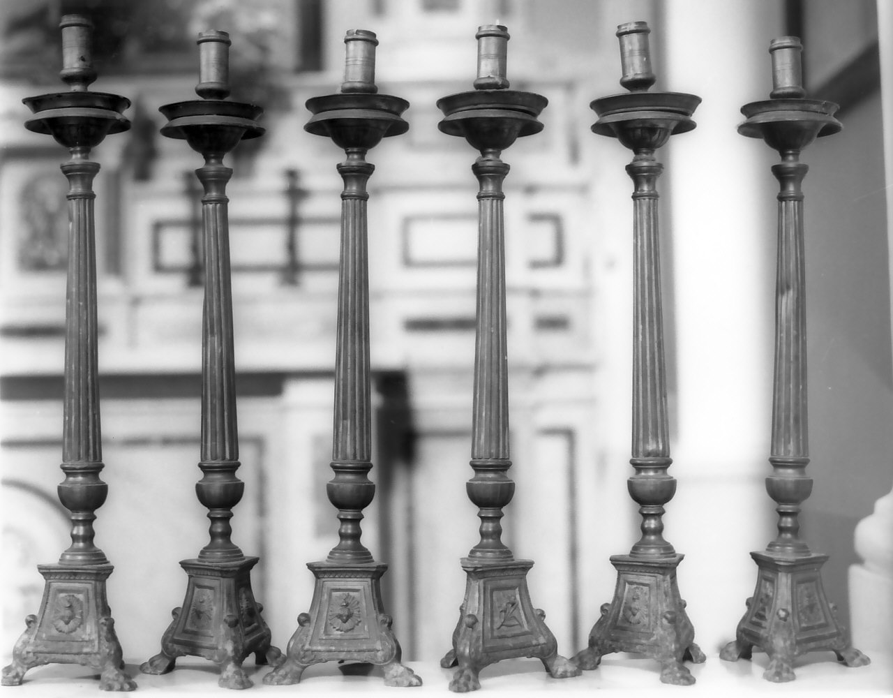 candelabro, serie - bottega serrese (fine sec. XVIII)