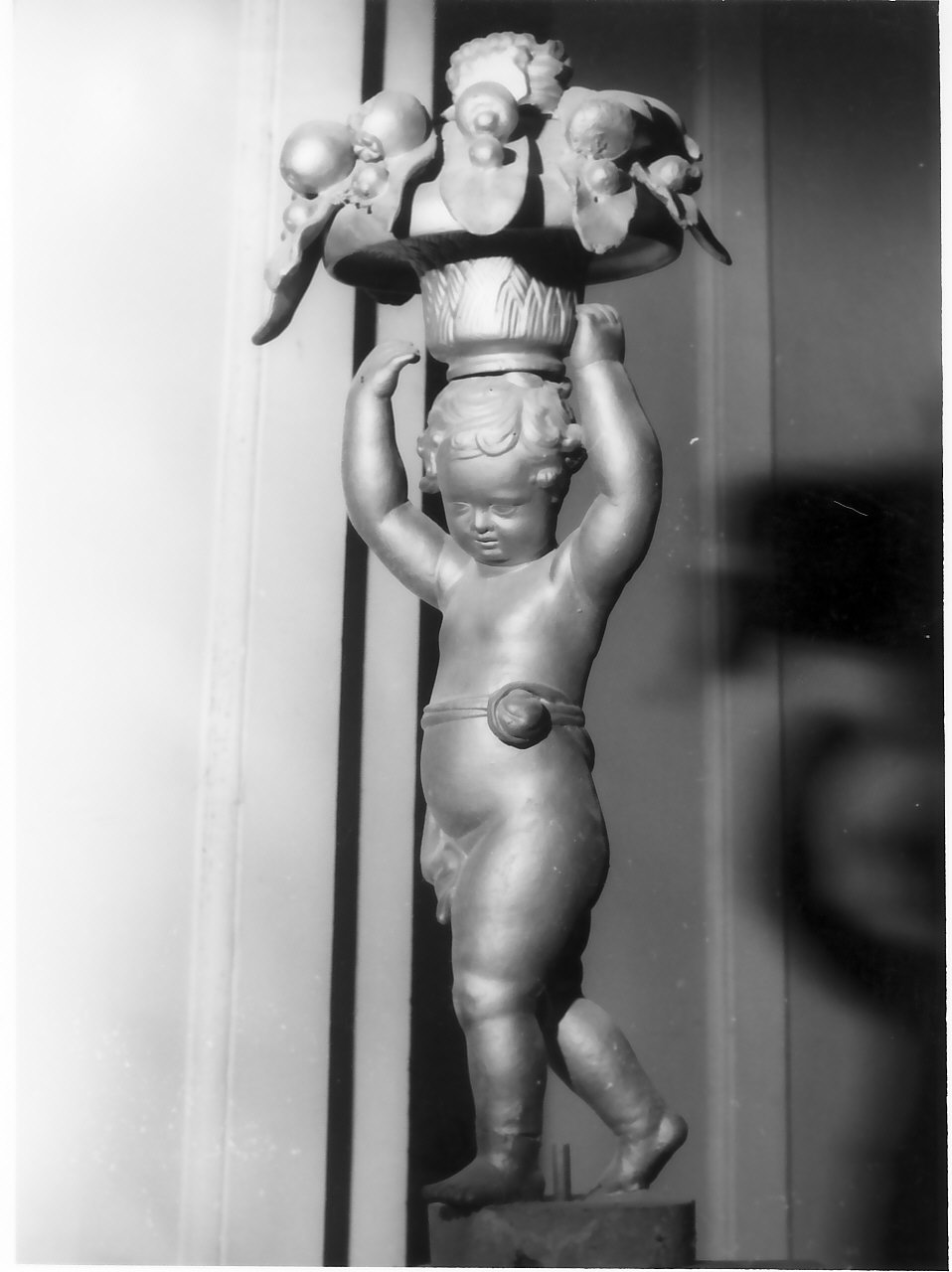 angioletti e frutta (statua, serie) - bottega serrese (sec. XVIII)