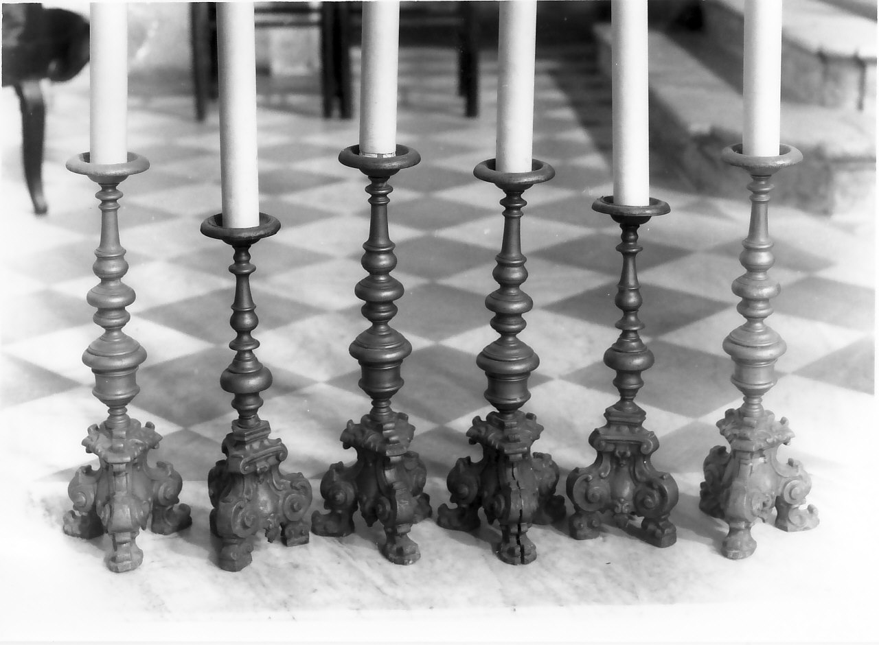 candelabro, serie - bottega serrese (sec. XVIII)