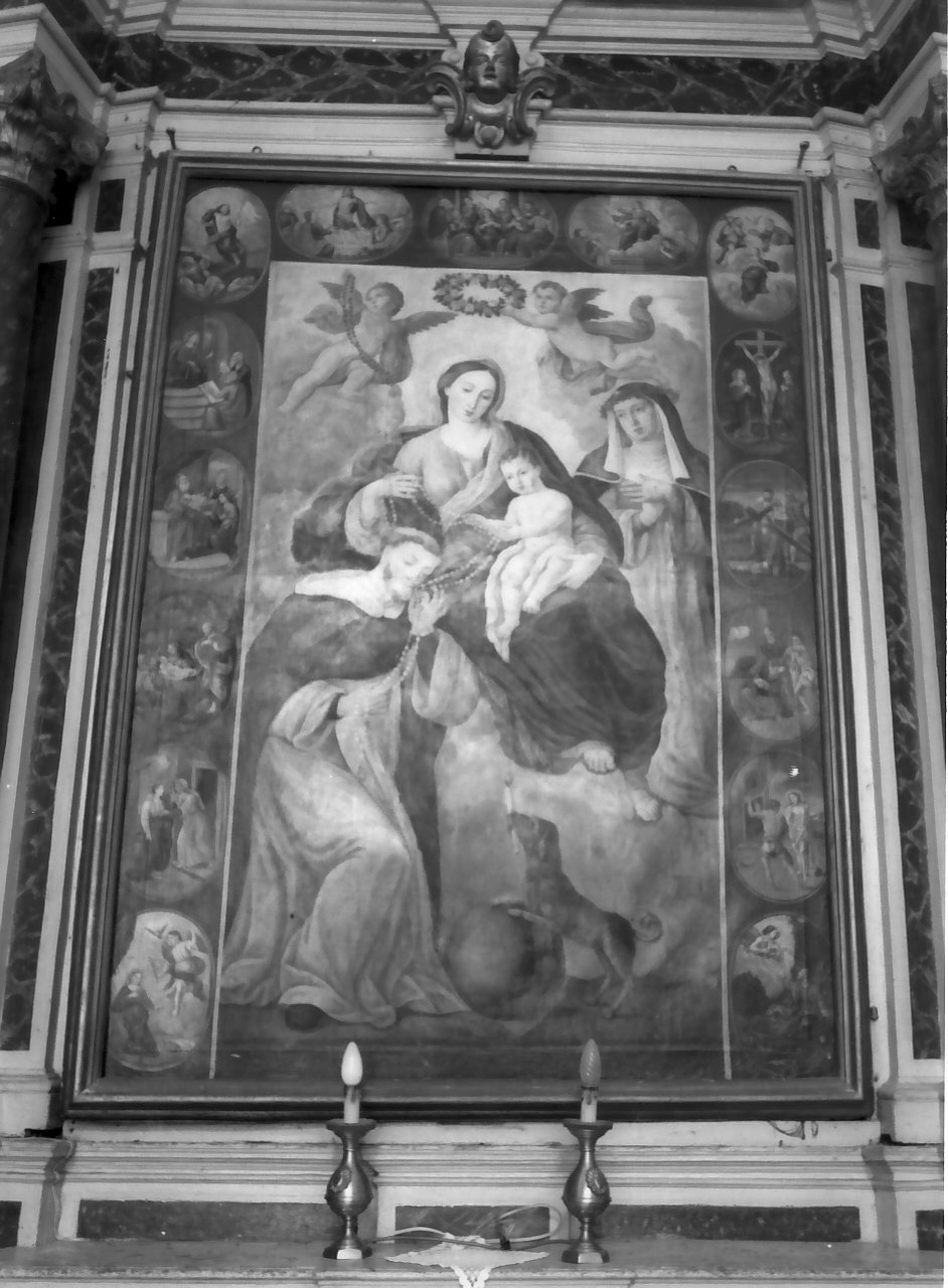 Madonna del Rosario (dipinto, opera isolata) - ambito Italia meridionale (sec. XVIII)