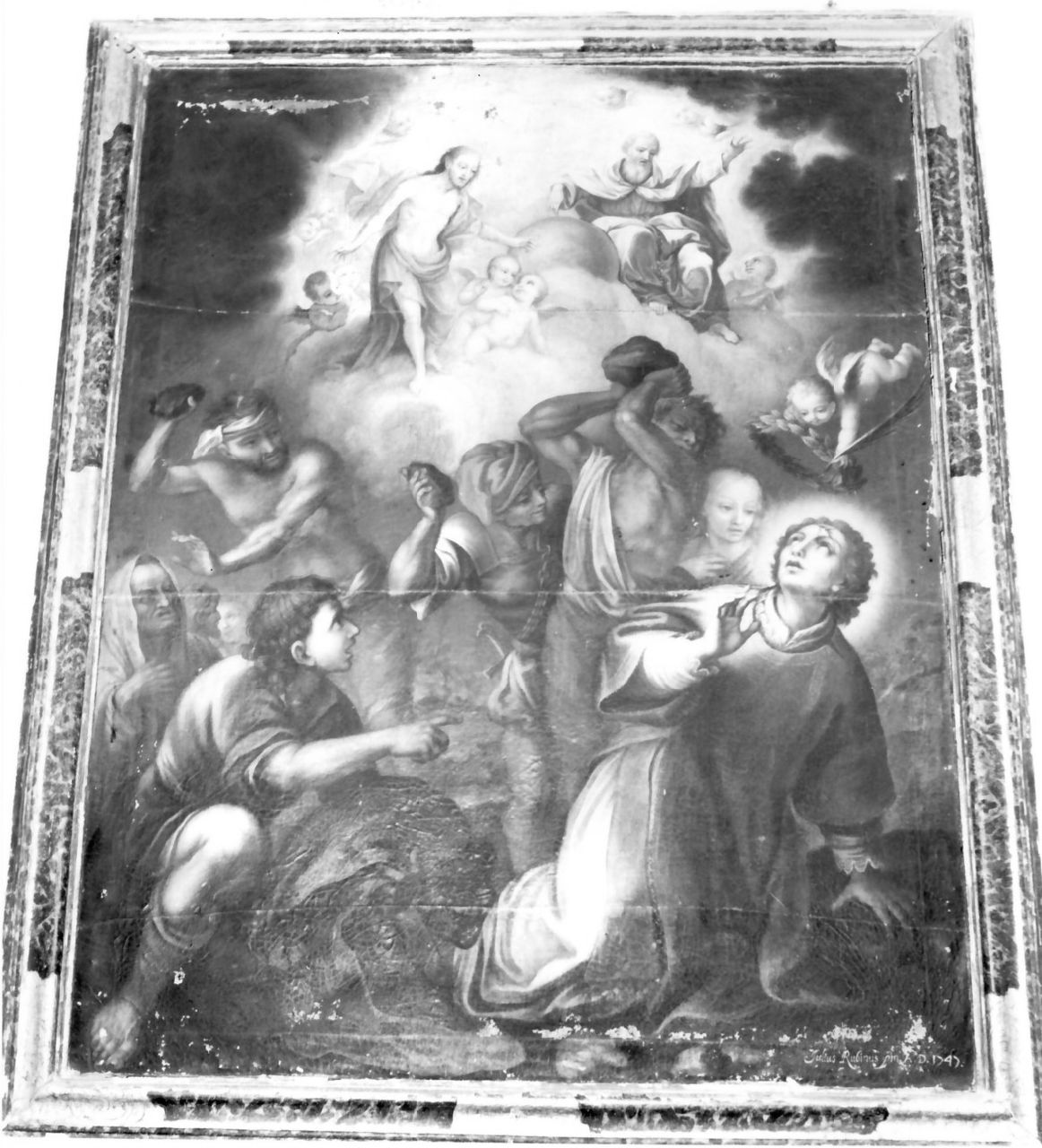 martirio di Santo Stefano (dipinto, serie) di Rubino Giulio (sec. XVIII)