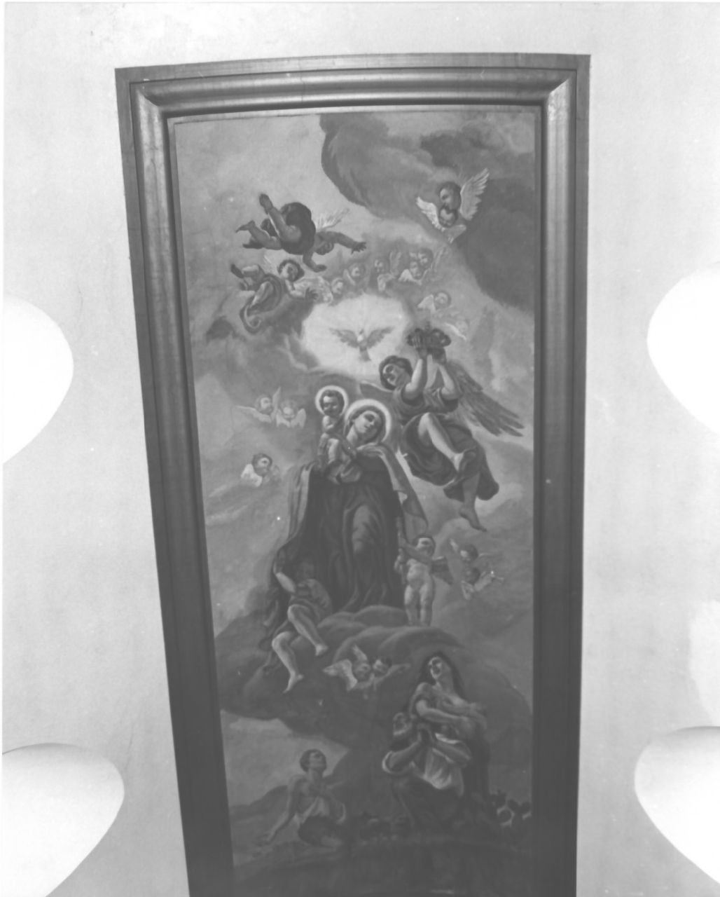 Madonna con Bambino in gloria (dipinto, opera isolata) - ambito Italia meridionale (sec. XX)