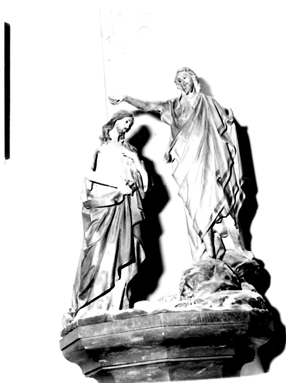 battesimo di Cristo (gruppo scultoreo, opera isolata) - bottega calabrese (sec. XIX)