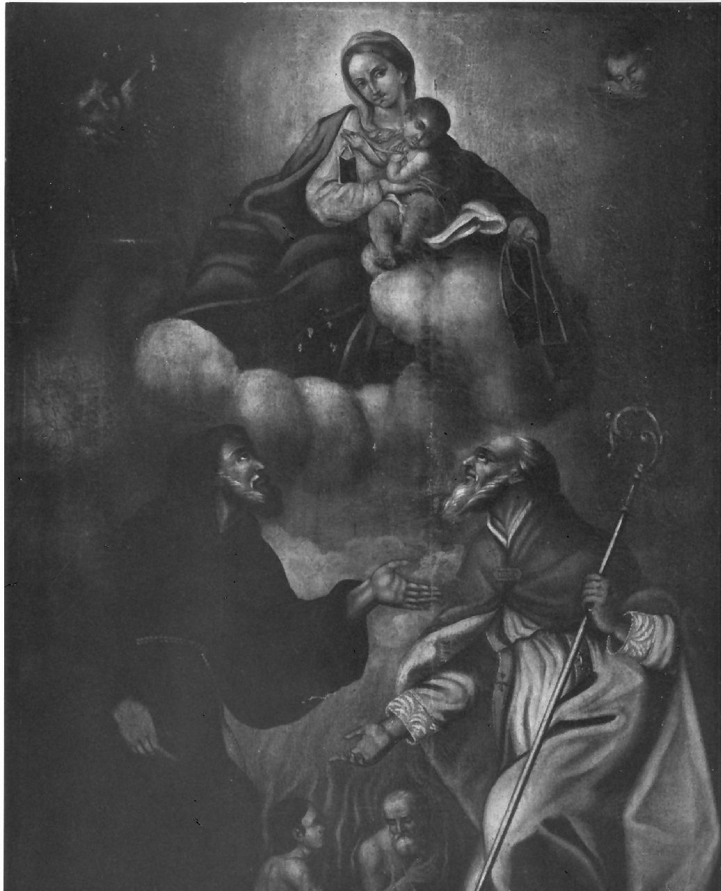 Madonna del Carmelo e santi (dipinto, opera isolata) di Bagnati F (prima metà sec. XIX)
