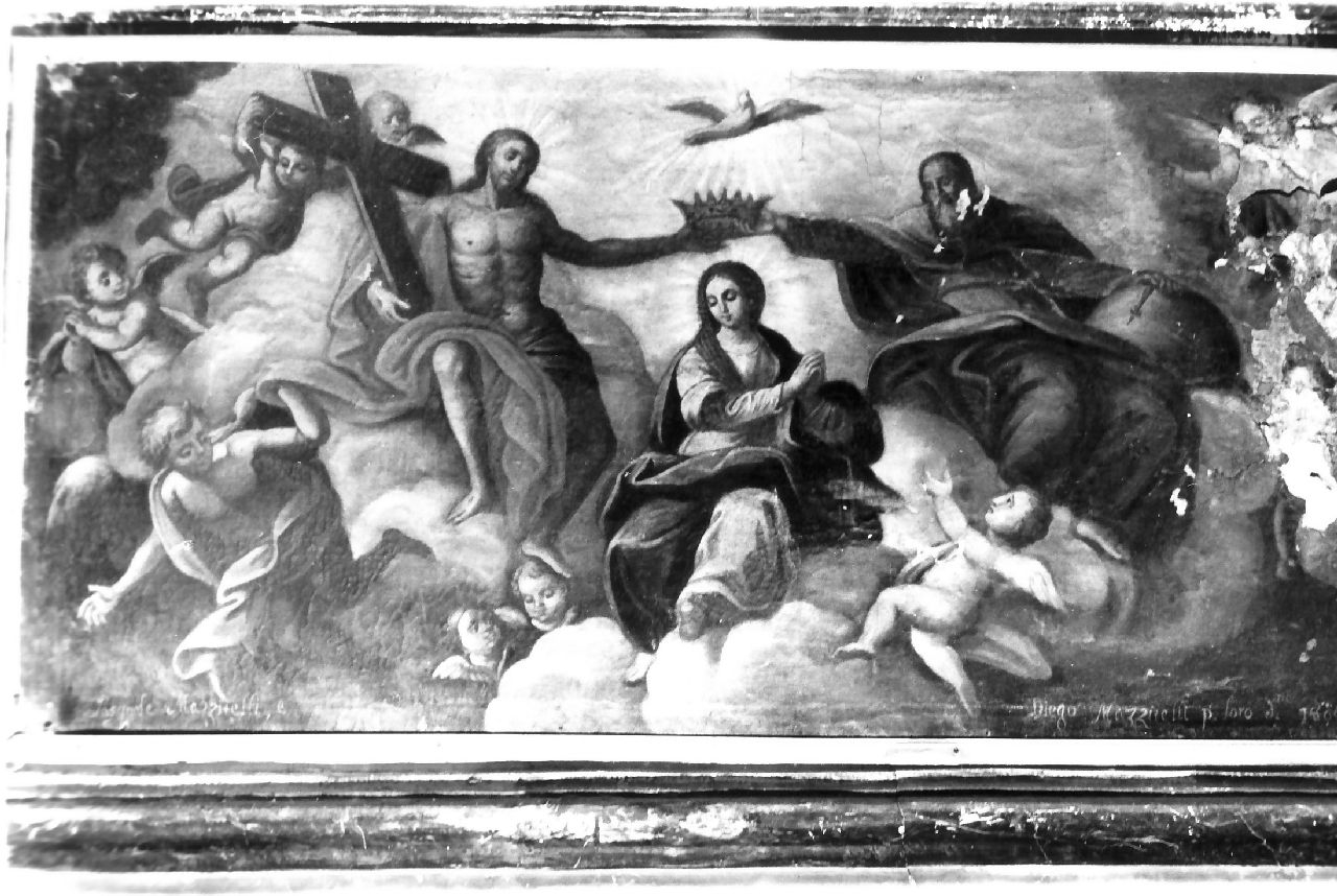 incoronazione di Maria Vergine (dipinto, opera isolata) - ambito Italia meridionale (sec. XIX)